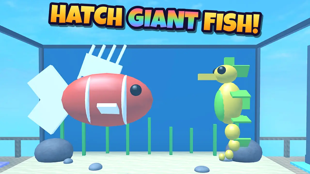 Dive For Eggs: a Giant Lionfish and a Giant Leafy Sea Dragon in a player's aquarium